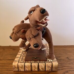 Hallmark Harry Potter Fluffy Guarding Trap Door Glowing Stone Plush 2000 Vintage